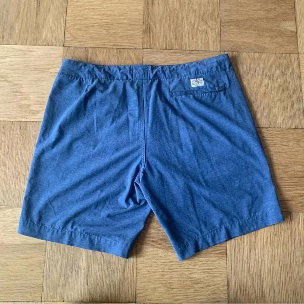 Faherty Mens All Day Shorts 38 Blue Drawstring 7